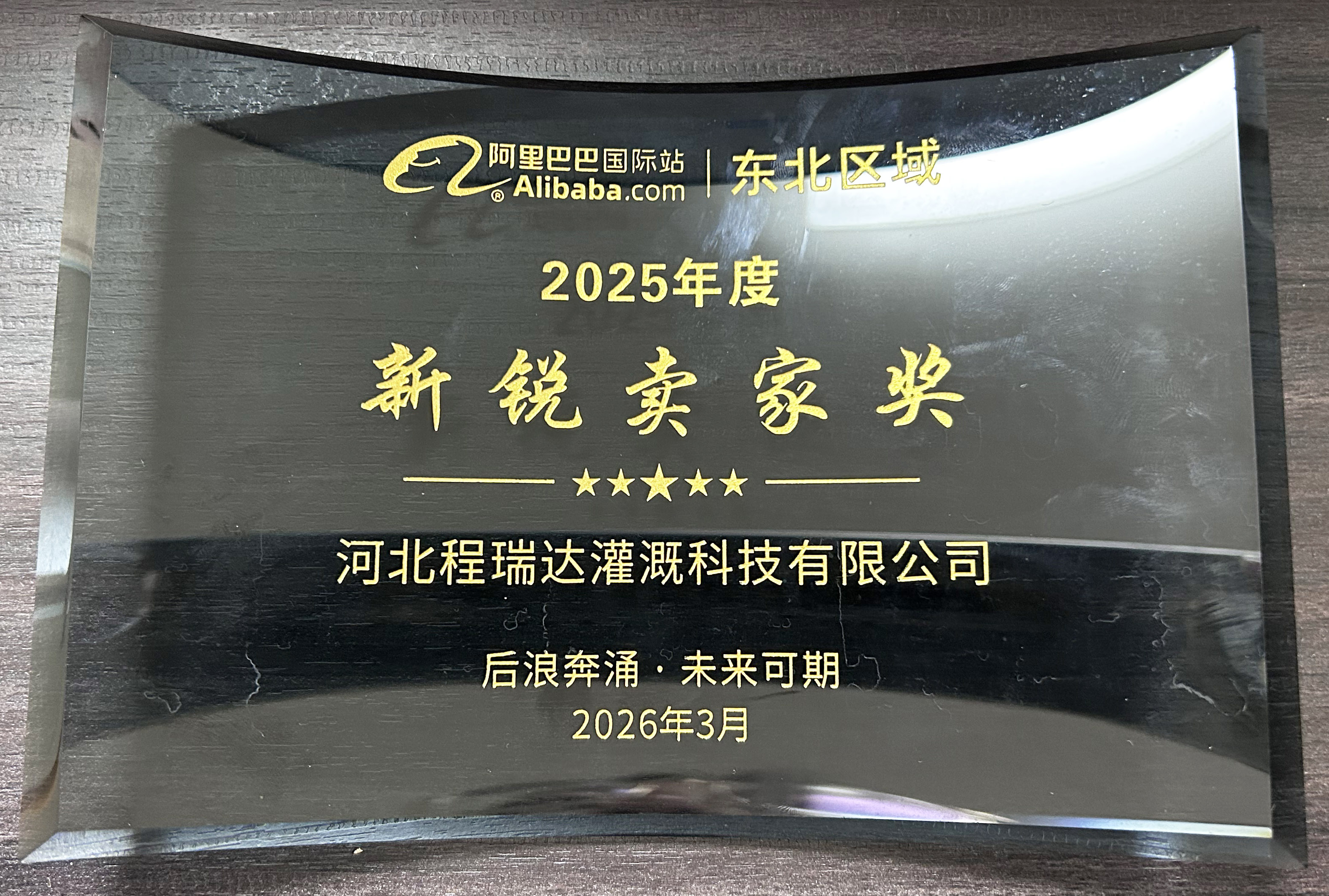 东城程瑞达灌溉 | 荣获阿里国际站新锐卖家奖